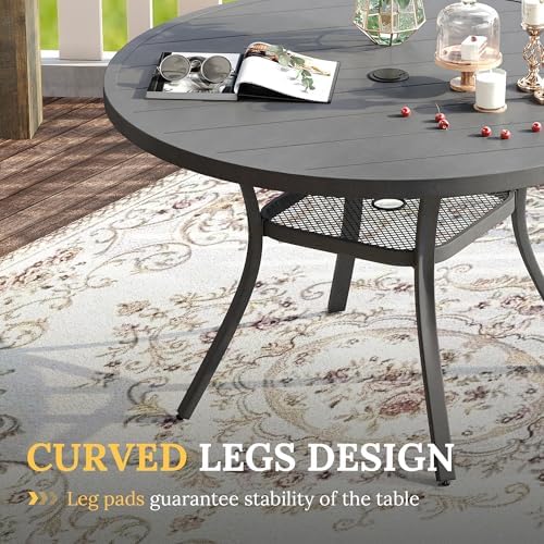 VICLLAX 47.2" Outdoor Round Patio Table - Image 5