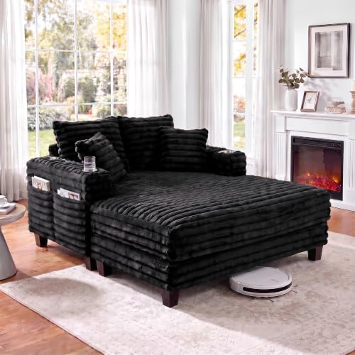 Amsleekey 64"D Oversized Chaise Lounge Chair by Amsleekey