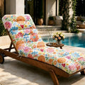 Outdoor Chaise Lounge Chair Cushion Waterproof 74.4x22x4.7 Inch by Tycdiose