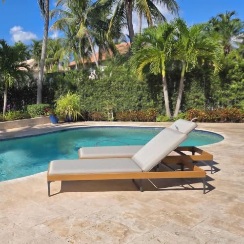 PURPLE LEAF Outdoor Chaise Lounge Chair 2 Pieces - Image 3
