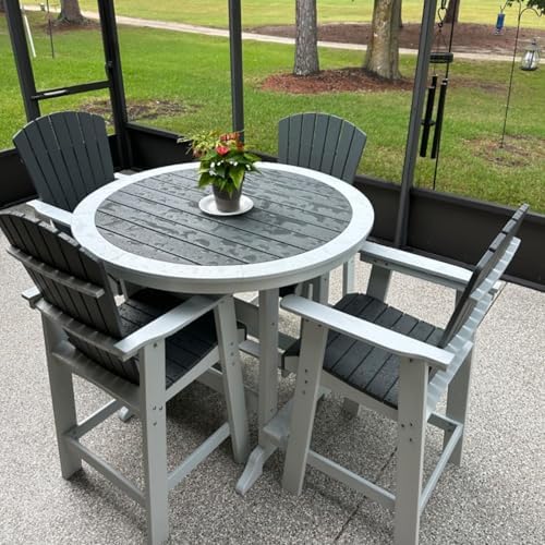 Patio Bar Table, Outdoor Height Bar Table Tall - Image 4