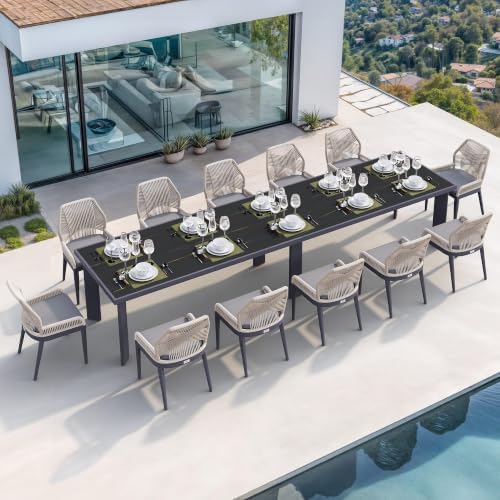 PURPLE LEAF 13 Pieces Patio Dining Set - Image 2