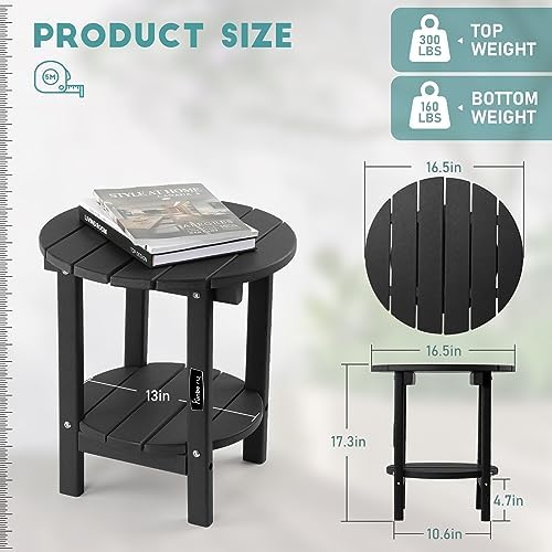 FUNBERRY Outdoor Adirondack Side Table, Patio End Tables - Image 3
