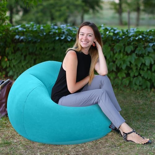 Realspring Inflatable Bean Bag Chairs, Lake Blue - Image 6