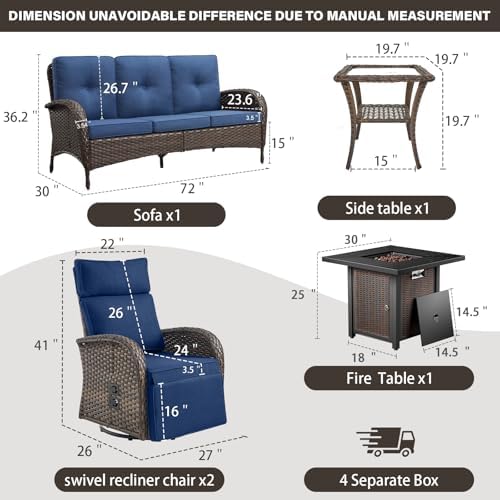 5 Piece Wicker Patio Furniture Set - Image 2