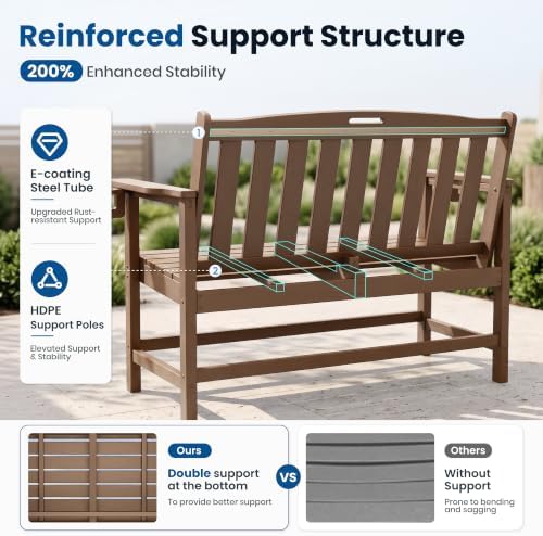 PHI VILLA HDPE Outdoor Bench - Image 5