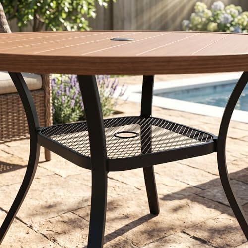 VICLLAX Metal Outdoor Dining Table - Image 4