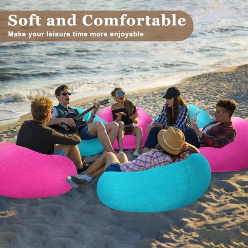 Realspring Inflatable Bean Bag Chairs, Lake Blue - Image 5