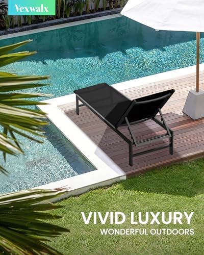 Vexwalx Lounge Chair Outdoor, Aluminum Pool Lounge Chairs - Image 2