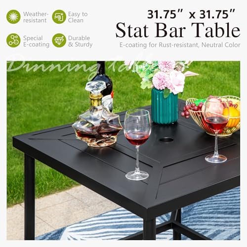 Sophia & William 5-Piece Bar Height Patio Table and Chairs - Image 6