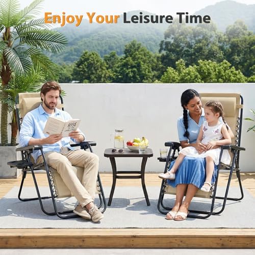NEWBULIG Zero Gravity Chairs Set of 2, Reclining Camping Chair - Image 2