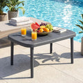Tangkula Outdoor Coffee Table, Patio Tea Side Table by TANGKULA