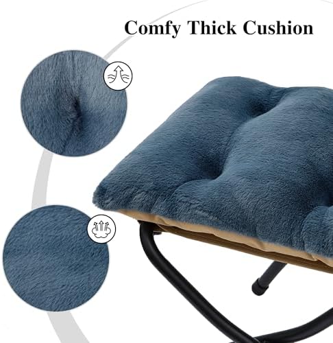 15" Folding Ottoman, Foldable Footrest Stool, Portable Small Foot Stool - Image 6
