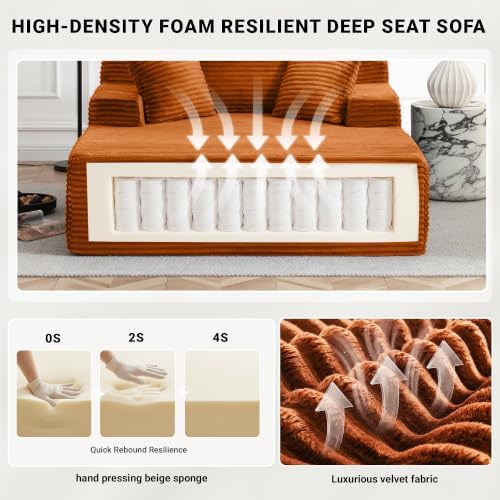 HANXIN Couch Chaise Lounge Chair Indoor, Boneless Sleeper Sofa Bed - Image 4