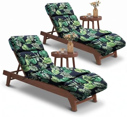 EverPine 2 Pack Chaise Lounge Chair Cushion 74.4 x 22.8 x 4.7 Inche, Patio by Unknown