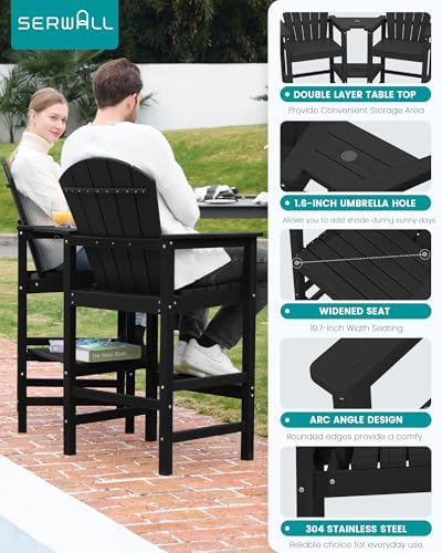 SERWALL Tall Adirondack Chairs Set of 2 - Image 6
