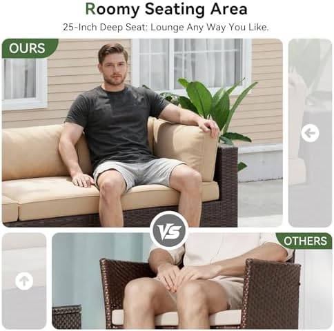 15-Piece Wicker Outdoor Patio Furniture Set - Image 6