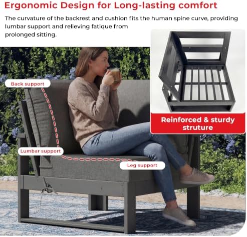 Rockaway Outdoor HDPE Sectional Corner Sofa Seat - Image 3