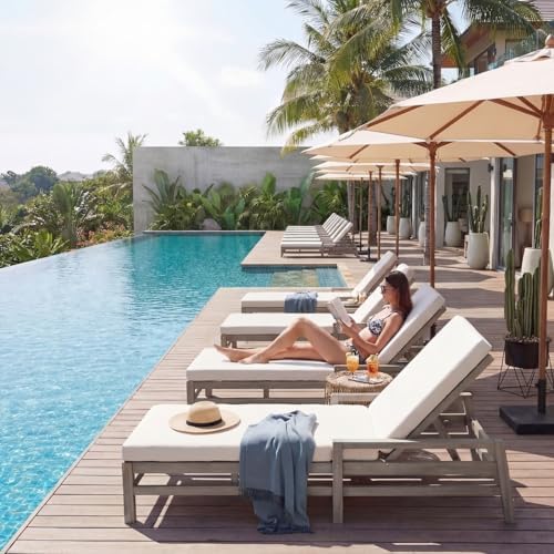 Outdoor Chaise Lounge Chair Set of 4, Patio Chaise Lounge Recliner - Image 5