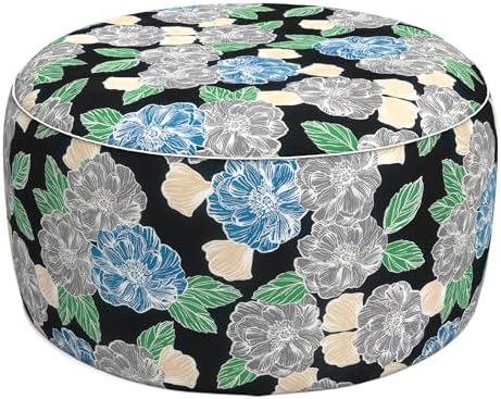 LVTXIII Outdoor Inflatable Ottoman, Fade-Resistant Round Footrest Stool D31”x by LVTXIII