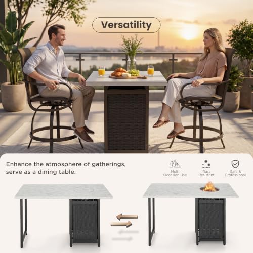 PHI VILLA 3 Piece Patio Furniture Set - Image 5