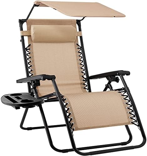 Best Choice Products Zero Gravity Chair Recliner w/ Canopy Shade - Image 4