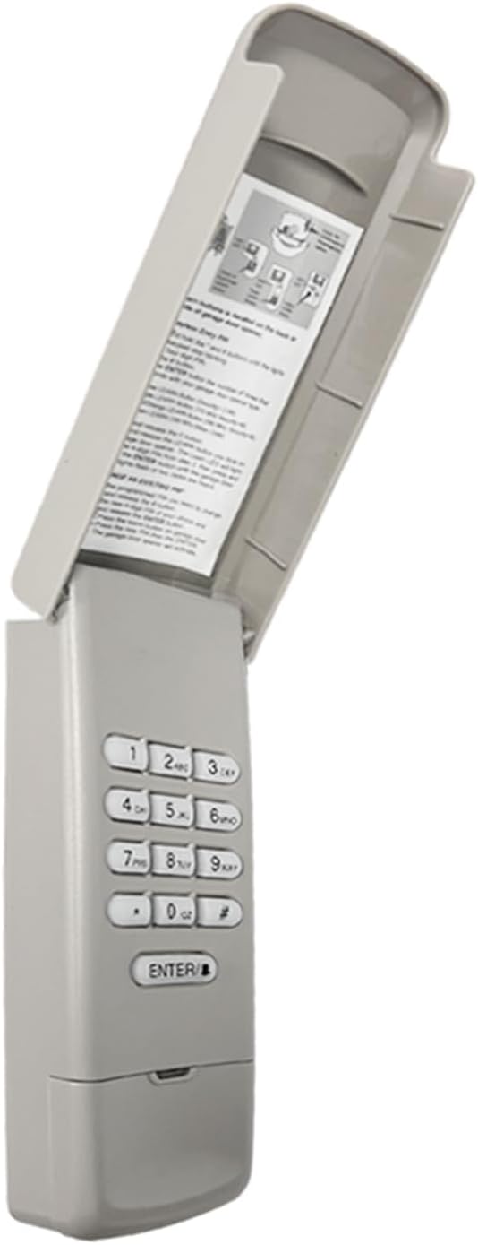 Garage Door Opener Keypad Compatible with Liftmaster Chamberlain Craftsman Garage Door Opener Universal Keypad Wireless Keyless Entry Outside Remote with 315/390 MHZ Learn Button Since 1993