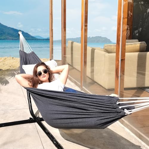 ANYOO Cotton Camping Hammock Portable - Image 4