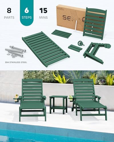 SERWALL HDPE Outdoor Chaise Lounge - Image 6