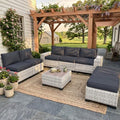 Outdoor Patio Furniture Set PE Wicker Rattan Outdoor Sectional Sofa by MuphyersPatioFurniture