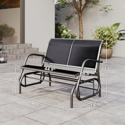 Outsunny 2-Person Outdoor Glider Bench - Image 3