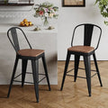 Metal Bar Stools Set of 2 by Andeworld