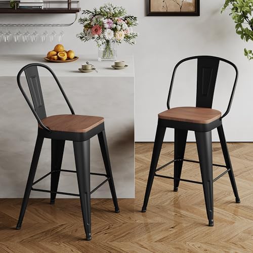 Metal Bar Stools Set of 2 by Andeworld