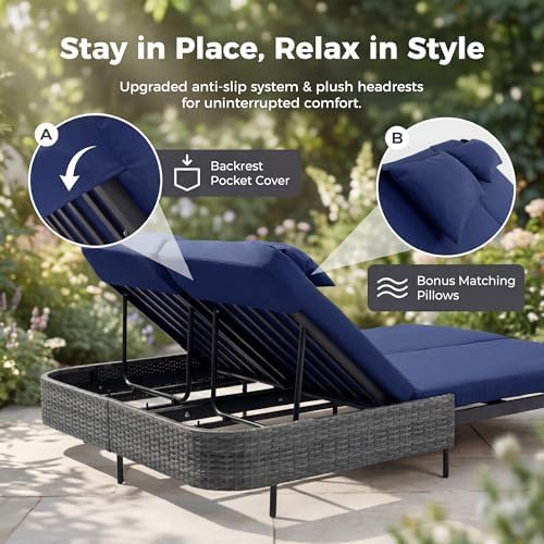 RADIATA Outdoor Double Chaise Lounge Set - Image 6