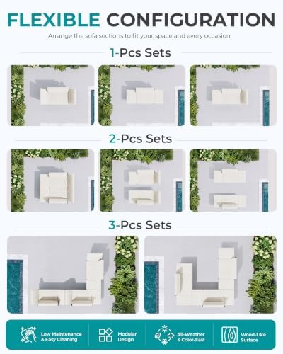 SERWALL HDPE 4-in-1 Convertible Outdoor Sofa - Image 5