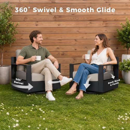 Luxury Outdoor Swivel Chairs - Image 5