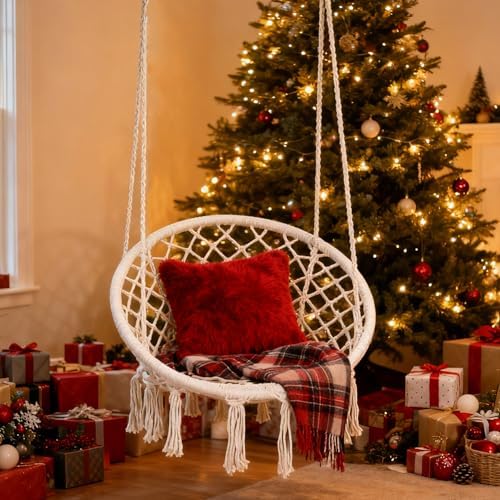 Goutime Hammock Swing Chair Macrame Boho Hanging Chairs - Image 7