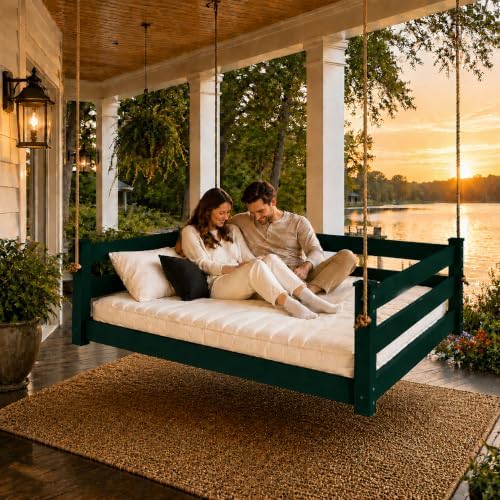 Amish Made Dark Green Full Bed Hanging Daybed Made in USA - Image 4