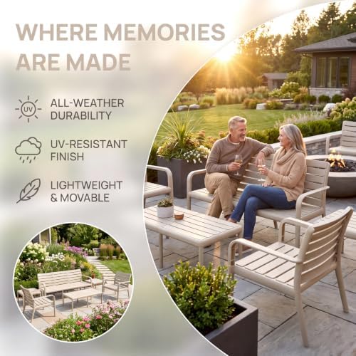 48" Outdoor Loveseat, 2-Seat Outdoor Couch, Patio Sofa - Image 5