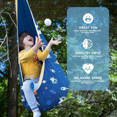 OUTREE Kids Pod Swing Seat, Cotton Sensory Swing - Image 5