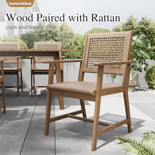 Sophia & William Patio Dining Set, Light Brown - Image 2