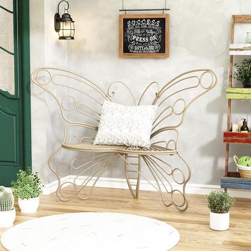 DIBRATY 50 Inches Outdoor Bench, Garden Bench - Image 5