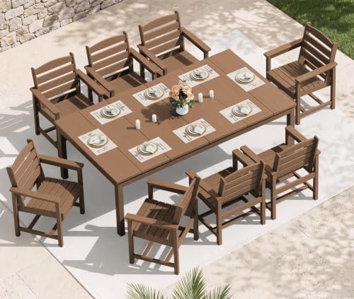 SERWALL Outdoor Dining Set, 9 Piece A Dining Set by SERWALL