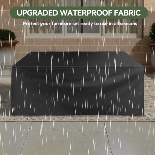 Aoxun 10 Piece Outdoor Patio Furniture Set 9 Seats, Outdoor Sectional - Image 6