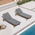 PURPLE LEAF Outdoor Chaise Lounge Extra Wide French Rattan Set of 2 by PURPLELEAF