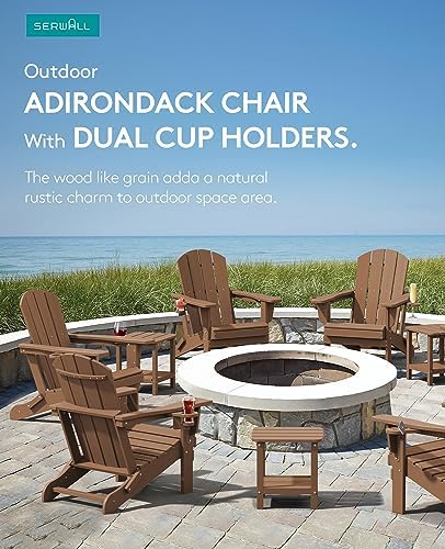 SERWALL Outdoor Adirondack Chair Set of 8 - Image 6