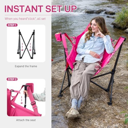 EVER ADVANCED Padded Oversized Hammock Camping Chair, Compact Heavy Duty Swing - Image 5