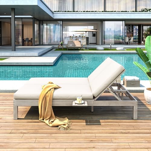52" Double Chaise Lounge Outdoor, 2-Person Patio Daybed - Image 5