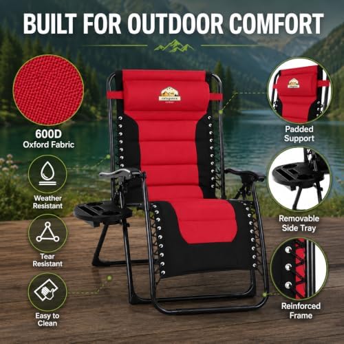 Oversized Zero Gravity Chair, 400-lb Capacity Recliner - Image 6