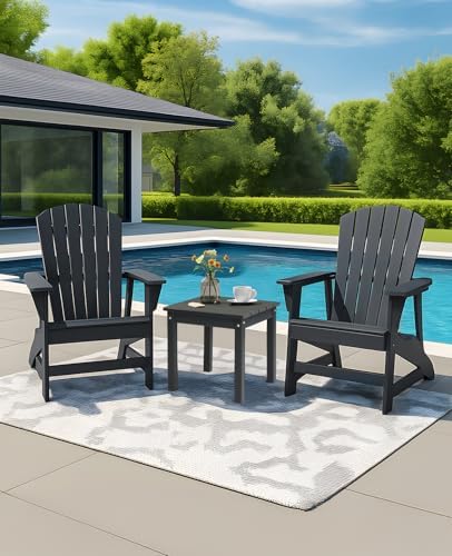 Gray 18in Square HDPE Adirondack Outdoor Side & End Table - Image 7